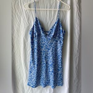 Blue with white flowers sun dress, Zara, Medium, never worn